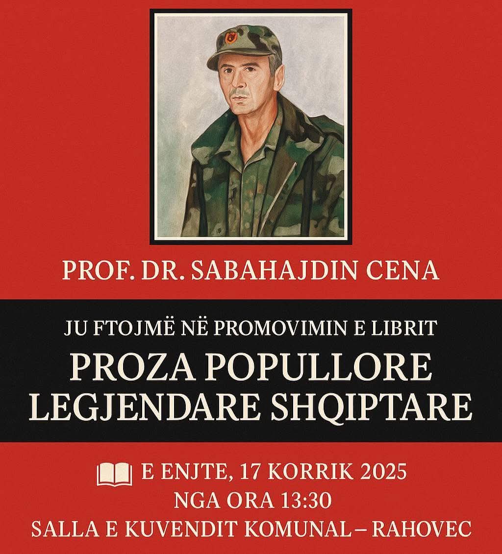 Të enjten promovohet në Rahovec libri “Proza popullore legjendare shqiptare” i Prof. Dr. Sabahajdin Cena