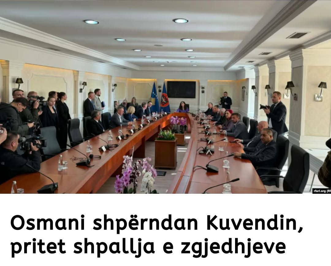 LAJMI I FUNDIT – Osmani shpërndan Kuvendin, pritet shpallja e zgjedhjeve. LAJMI I FUNDIT – Osmani shpërndan Kuvendin, pritet shpallja e zgjedhjeve.